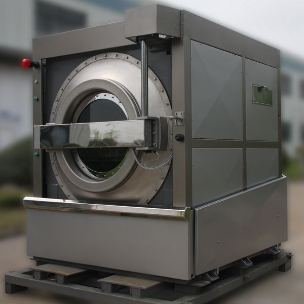 由頂置電機、三角膠帶、帶動傳動總成，使內(nèi)筒作正反轉(zhuǎn)運轉(zhuǎn)，通過織物與織物、織物與內(nèi)筒壁的相互摩擦，達到洗滌效果